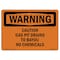 Signmission OSHA Warning Sign, 3.5" H, 5" W, Caution Gas Pit Drains To Bayou No Chemicals, Landscape, 10PK OS-WS-D-35-L-12011-10PK - alternate 1